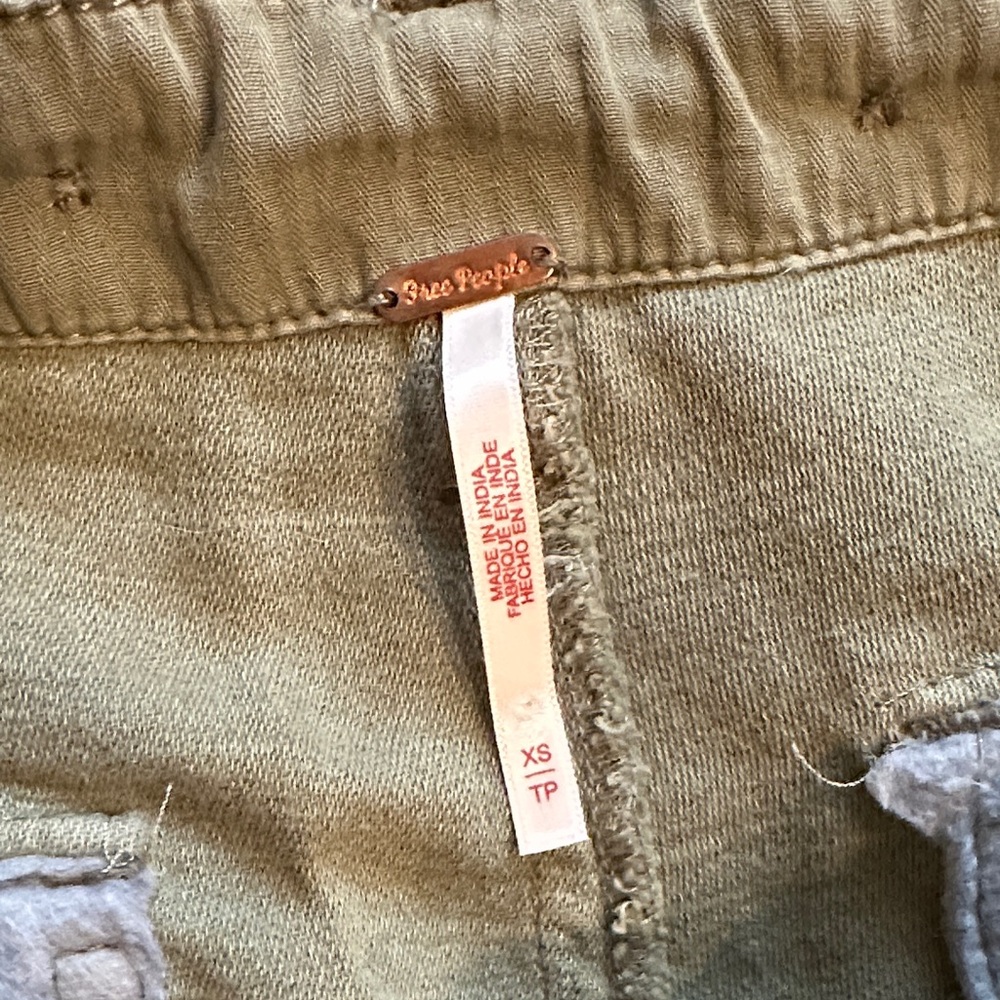 Free People Olive Cropped Cargo Pants - Picture 3 of 6